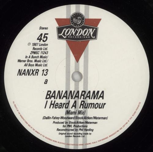 Bananarama I Heard A Rumour 12" vinyl single (12 inch record / Maxi-single) UK BAN12IH52554