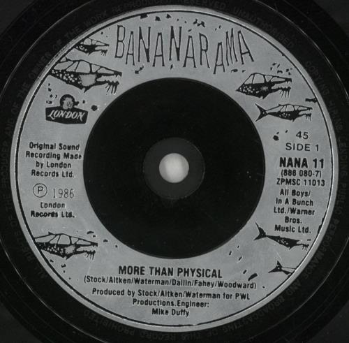 Bananarama More Than Physical + Siobhan Poster 7" vinyl single (7 inch record / 45) UK BAN07MO82675