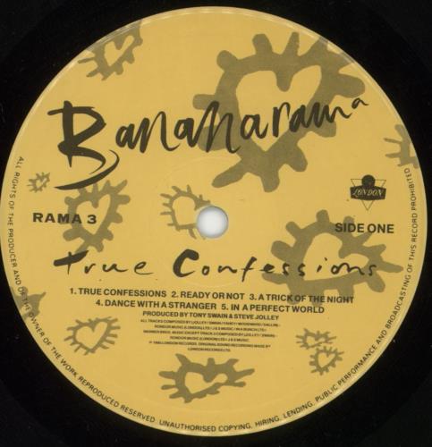 Bananarama True Confessions vinyl LP album (LP record) UK BANLPTR594276