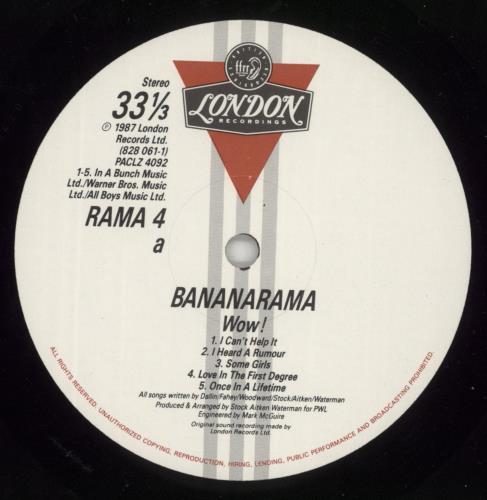 Bananarama Wow! vinyl LP album (LP record) UK BANLPWO541767