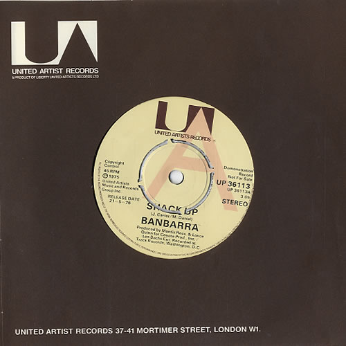 Banbarra Shack Up - A Label 7" vinyl single (7 inch record / 45) UK E5307SH592782