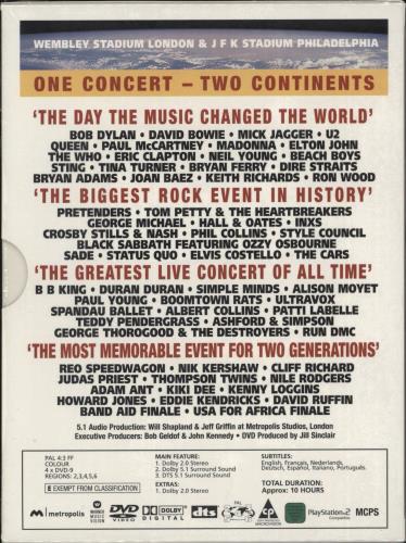 Band Aid Live Aid - Shrink DVD UK AIDDDLI876084