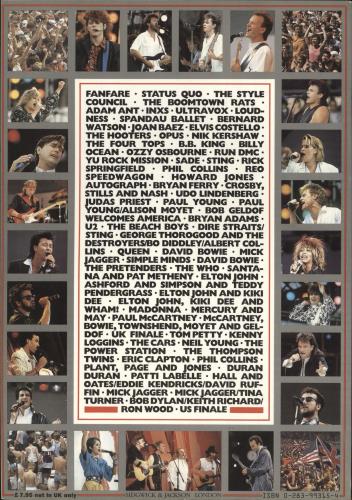 Band Aid Live Aid - The Concert book UK AIDBKLI112506