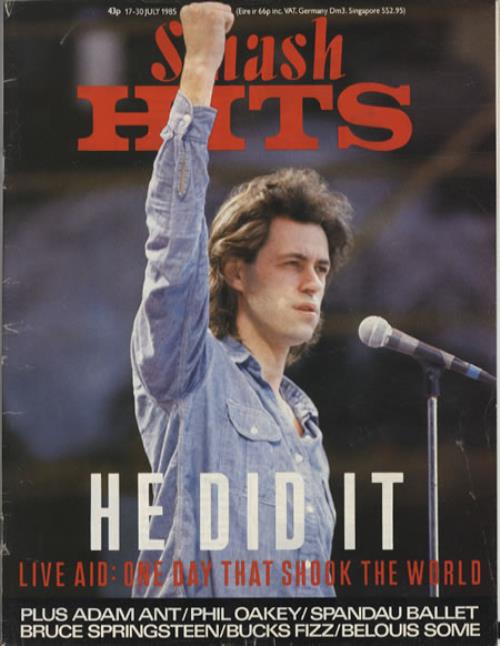 Band Aid Smash Hits magazine UK AIDMASM343655