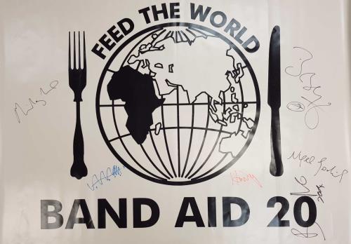 Band Aid Band Aid 20 - Feed The World - Autographed PVC Banner display UK AIDDIBA676089