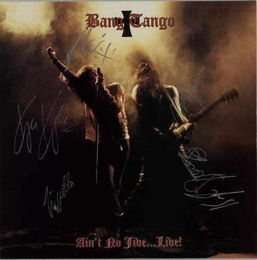 Bang Tango Ain't No Jive....Live - Fully Autographed 12" vinyl single (12 inch record / Maxi-single) UK C7N12AI612230