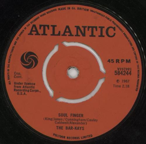 Bar-Kays Soul Finger - 3pr 7" vinyl single (7 inch record / 45) UK B\K07SO869632