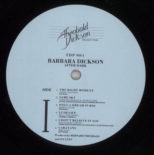Barbara Dickson After Dark vinyl LP album (LP record) UK BDKLPAF393630