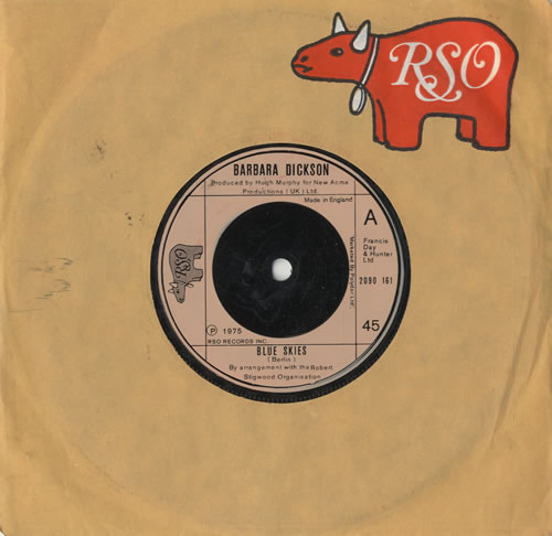 Barbara Dickson Blue Skies 7" vinyl single (7 inch record / 45) UK BDK07BL483241