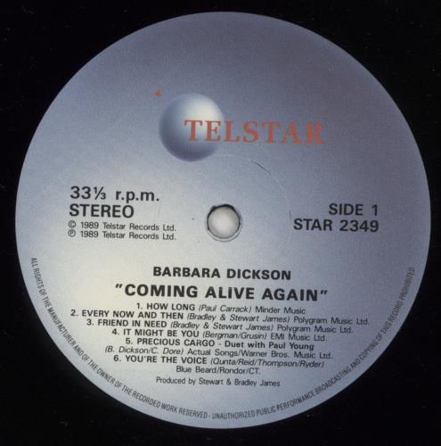 Barbara Dickson Coming Alive Again vinyl LP album (LP record) UK BDKLPCO245407