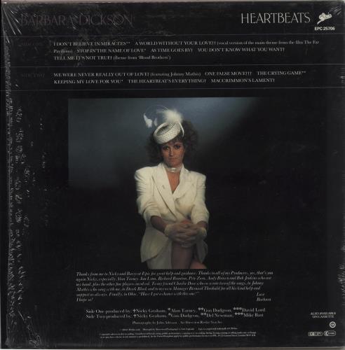 Barbara Dickson Heartbeats - Shrink vinyl LP album (LP record) UK BDKLPHE875099