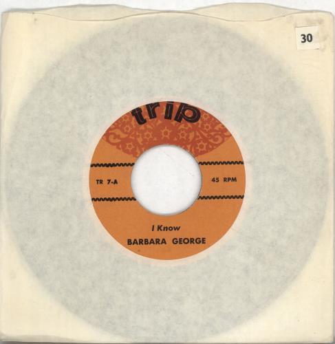 Barbara George I Know 7" vinyl single (7 inch record / 45) US QDW07IK691683