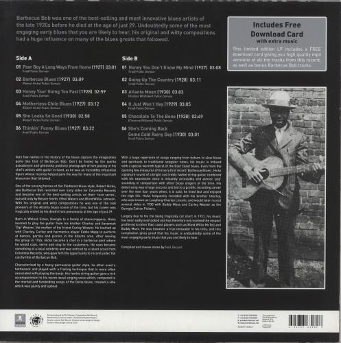 Barbecue Bob The Rough Guide To Blues Legends: Barbecue Bob (Reborn and Remastered) vinyl LP album (LP record) UK 5D1LPTH880583