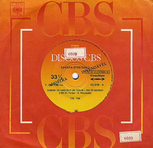 Barbra Streisand Comin' In And Out Of Your Life 7" vinyl single (7 inch record / 45) Brazilian BAR07CO232969