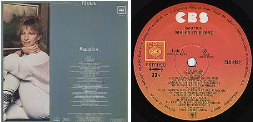 Barbra Streisand Emotion vinyl LP album (LP record) Mexican BARLPEM230843