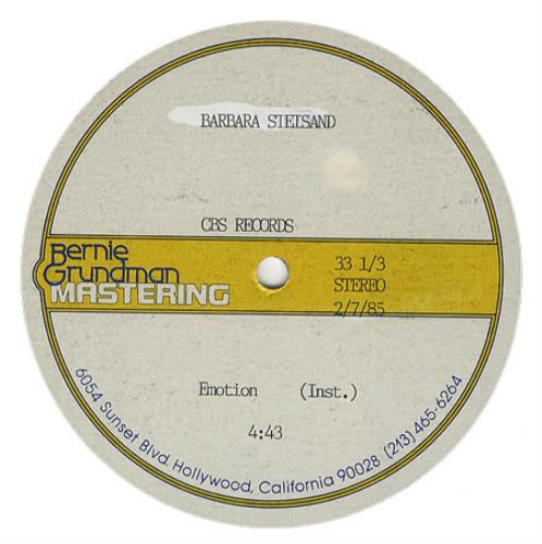 Barbra Streisand Emotion 12" vinyl single (12 inch record / Maxi-single) US BAR12EM377651