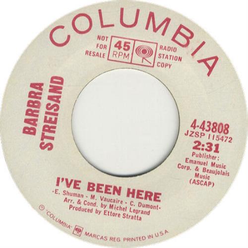 Barbra Streisand Free Again 7" vinyl single (7 inch record / 45) US BAR07FR220172