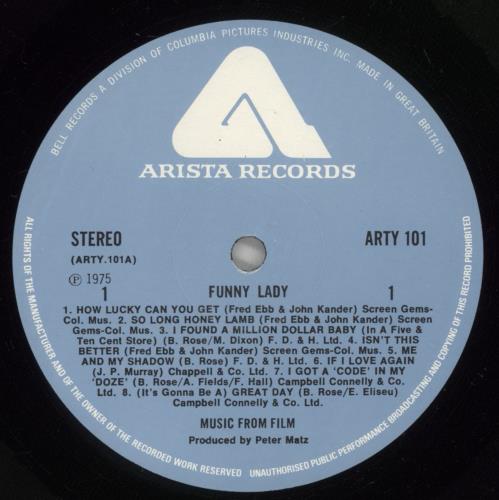 Barbra Streisand Funny Lady vinyl LP album (LP record) UK BARLPFU366351