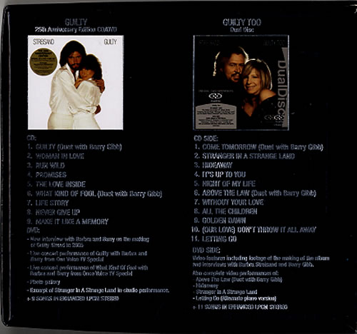 Barbra Streisand Guilty - 25th Anniversary Edition 2-disc CD/DVD set UK BAR2DGU333014