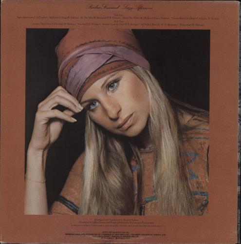 Barbra Streisand Lazy Afternoon vinyl LP album (LP record) Canadian BARLPLA889235