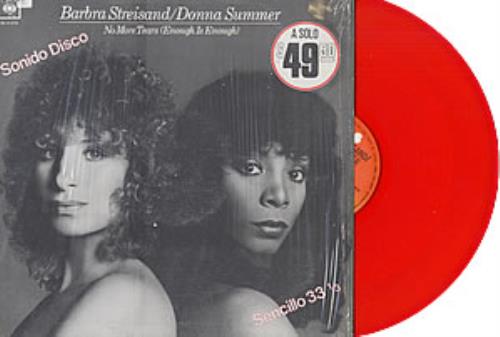 Barbra Streisand No More Tears - Red Vinyl 12" vinyl single (12 inch record / Maxi-single) Mexican BAR12NO95085