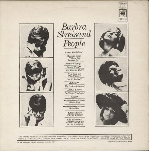 Barbra Streisand People - 4th vinyl LP album (LP record) UK BARLPPE876018