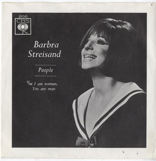 Barbra Streisand People - p/s 7" vinyl single (7 inch record / 45) UK BAR07PE604236
