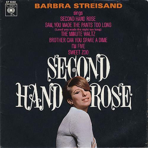 Barbra Streisand Second Hand Rose 7" vinyl single (7 inch record / 45) UK BAR07SE64762
