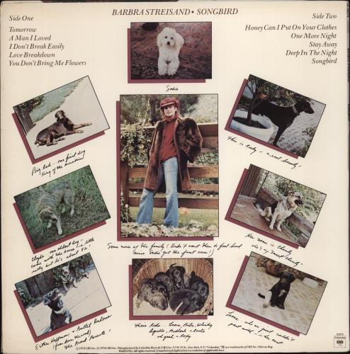 Barbra Streisand Songbird vinyl LP album (LP record) US BARLPSO778360