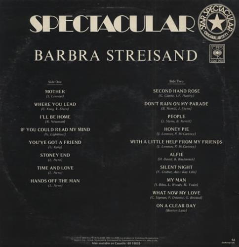 Barbra Streisand Spectacular vinyl LP album (LP record) South African BARLPSP401622