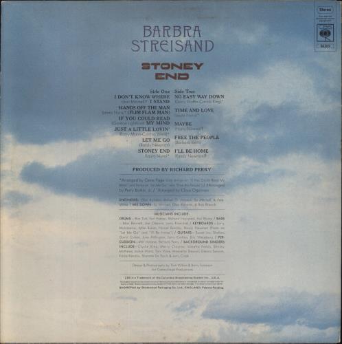Barbra Streisand Stoney End vinyl LP album (LP record) UK BARLPST457264
