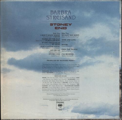 Barbra Streisand Stoney End vinyl LP album (LP record) US BARLPST748715