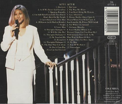 Barbra Streisand The Concert 2 CD album set (Double CD) UK BAR2CTH341043