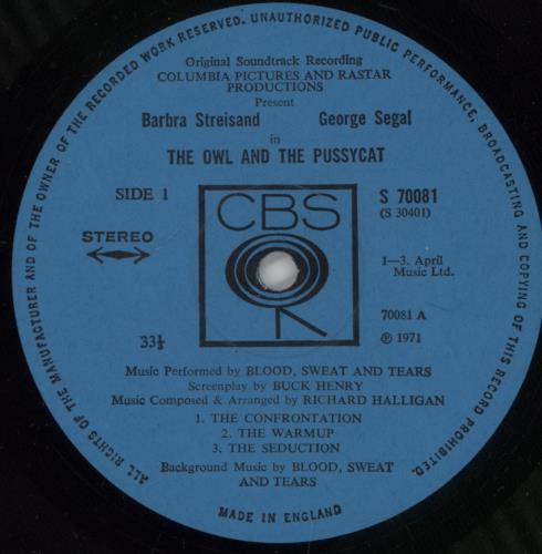 Barbra Streisand The Owl And The Pussycat vinyl LP album (LP record) UK BARLPTH513006