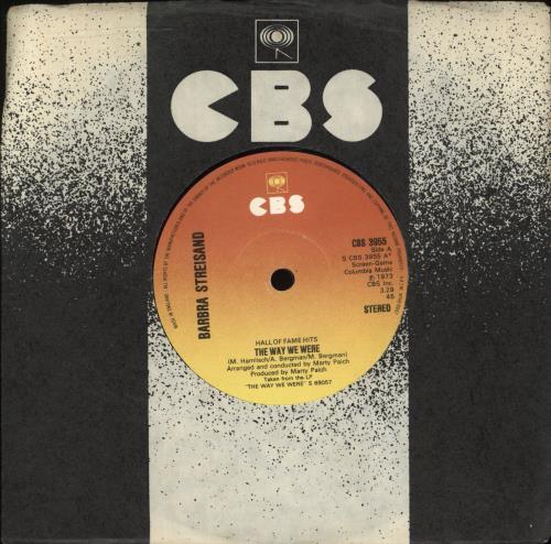 Barbra Streisand The Way We Were 7" vinyl single (7 inch record / 45) UK BAR07TH705603