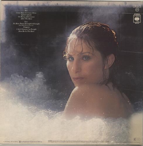 Barbra Streisand Wet + Picture Sticker vinyl LP album (LP record) UK BARLPWE302567