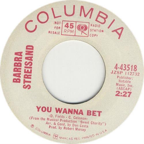 Barbra Streisand Where Am I Going 7" vinyl single (7 inch record / 45) US BAR07WH220170