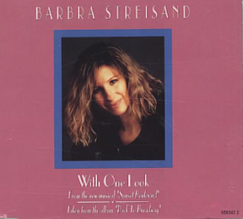 Barbra Streisand With One Look CD single (CD5 / 5") UK BARC5WI47950