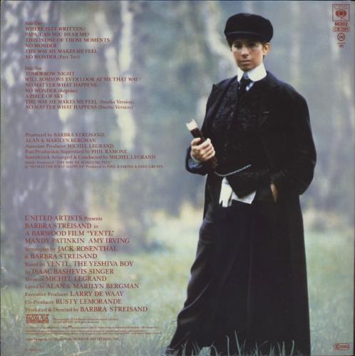 Barbra Streisand Yentl vinyl LP album (LP record) UK BARLPYE777287