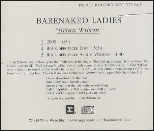 Barenaked Ladies Brian Wilson CD single (CD5 / 5") US BIEC5BR270437