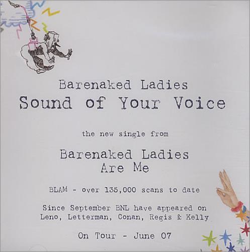 Barenaked Ladies Sound Of Your Voice CD single (CD5 / 5") US BIEC5SO405015