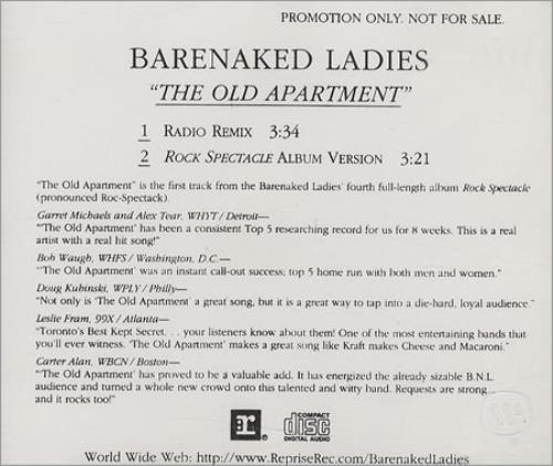 Barenaked Ladies The Old Apartment US Promo CD single (CD5 / 5") (259557)