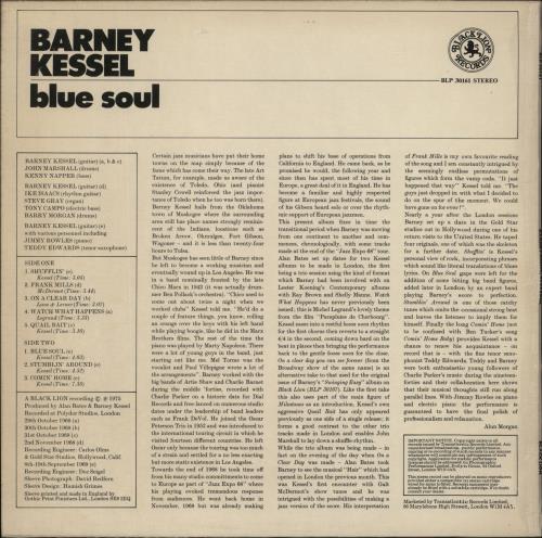 Barney Kessel Blue Soul vinyl LP album (LP record) UK BC0LPBL874626
