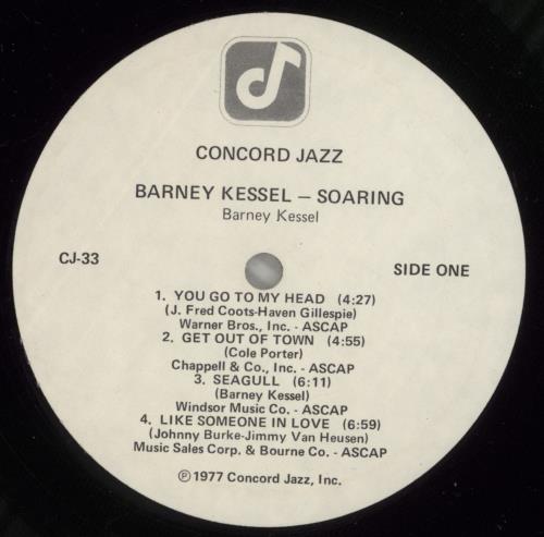 Barney Kessel Soaring vinyl LP album (LP record) US BC0LPSO533355