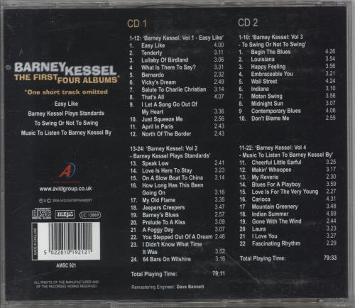 Barney Kessel The First Four Albums 2 CD album set (Double CD) UK BC02CTH863394