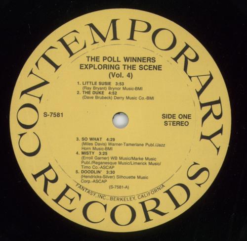 Barney Kessel The Poll Winners: Exploring The Scene vinyl LP album (LP record) US BC0LPTH565285