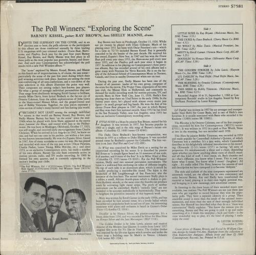 Barney Kessel The Poll Winners: Exploring The Scene vinyl LP album (LP record) US BC0LPTH565285