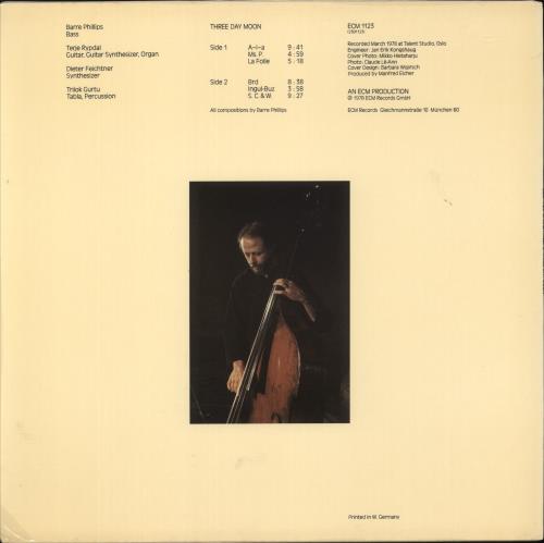 Barre Phillips Three Day Moon vinyl LP album (LP record) German E5ULPTH865919