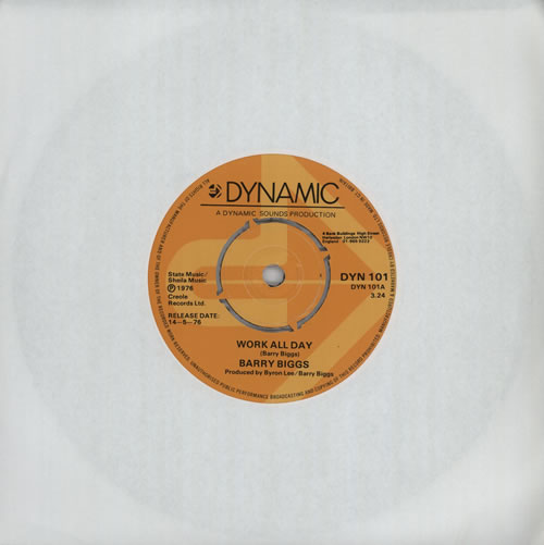 Barry Biggs Work All Day 7" vinyl single (7 inch record / 45) UK CZS07WO573630