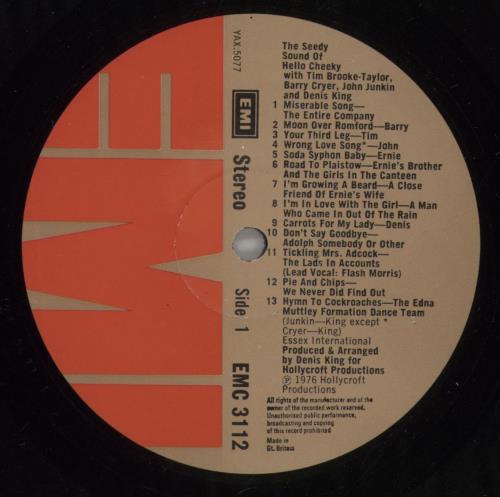 Barry Cryer The Seedy Sound Of Hello Cheeky vinyl LP album (LP record) UK BC5LPTH877928